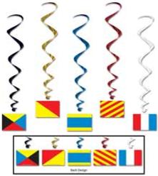 NAUTICAL FLAG WHIRLS 3'4" 5/PKG