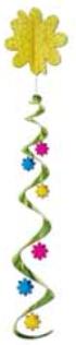 Jumbo Flower Whirl Hanging Decoration, 4 ft
