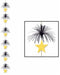 Black & Gold Star Firework Stringer, 7 ft