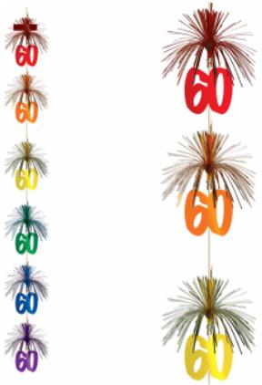 60th Birthday Firework Stringer, 7 ft