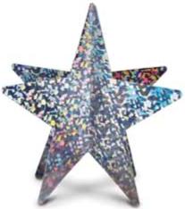 Silver 3D Prismatic Star Centerpiece