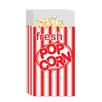 POPCORN BAGS 25/PKG 4"X9.5"X2"