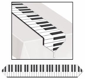 Printed Piano Keyboard Table Runner