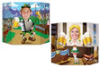 Double-Sided Oktoberfest Photo Prop with Male and Female Designs