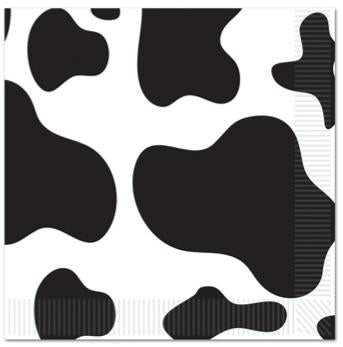 Cow Print 2-Ply Beverage Napkins, 16 Count