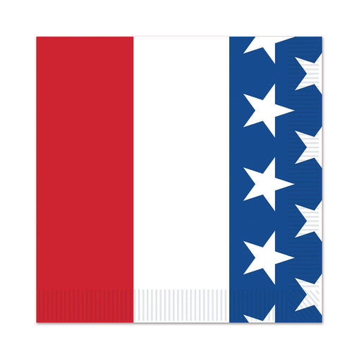 Patriotic 2-Ply Beverage Napkins, 16 Count