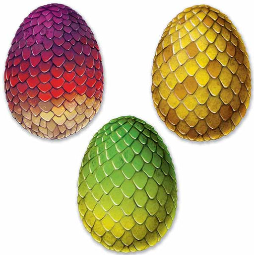 DRAGON EGG CUTOUTS 3/PKG 17" 2 SIDES