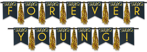 Forever Young! Birthday Tassel Streamer, 2-Pack