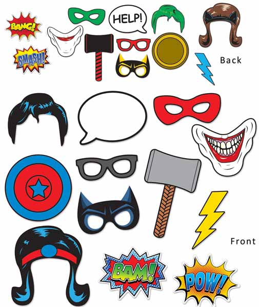 HERO PHOTO FUN SIGNS PRINT 2 SIDES 12/PKG