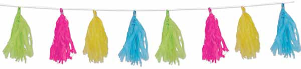 Tissue Tassel Garland, 8 ft