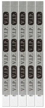 Silver VIP Pattern Wristbands, 100 Count