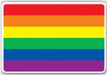 Rectangular Rainbow Button, 2" x 3-3/8"