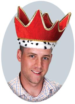 Red Adjustable Plush Royal Crown