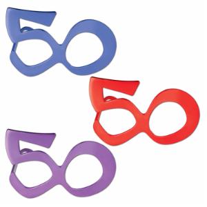 50 Metallic Fanci Frames Party Glasses, 1 Per Pack