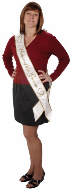 Écharpe en satin pour mère du marié