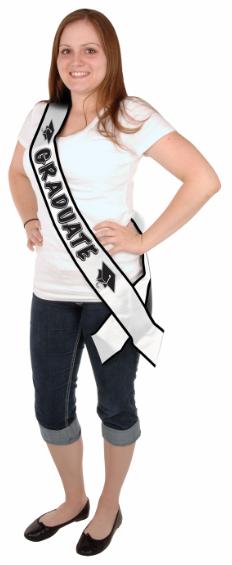 Graduate Satin Sash, 33" x 4"