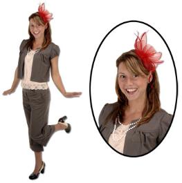Red Fancy Flower Headband