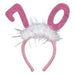 70th Birthday Glittered Bopper Headband with Marabou
