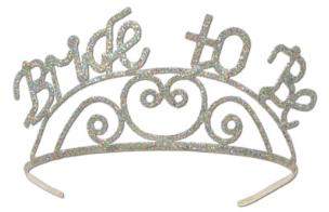 Glittered Bride to Be Tiara, 1 Count