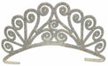 Silver Glittered Tiara with Attachable Combs