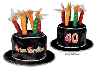 Plush "40" Birthday Party Hat, 1 Count