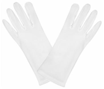 White Theatrical Costume Gloves, One Size