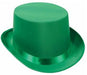 Green Satin Sleek Top Hat