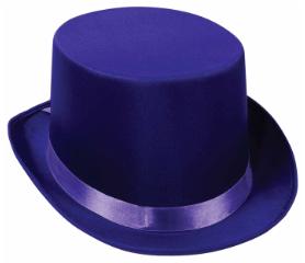 Purple Satin Sleek Top Hat