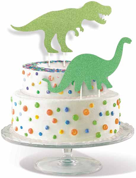 Dinosaur Cake Toppers, 2 Assorted per Pack