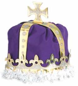 Purple Velour Royal King's Crown