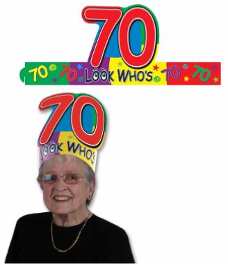 Look Who's 70 Birthday Headband