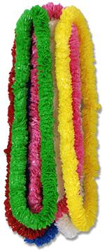 Blue Soft Poly Lei, 1.5" x 36"