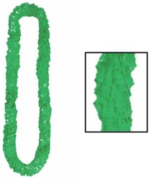 Green Poly Lei, 1.5 x 36 Inches