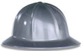 Silver Plastic Construction Helmet