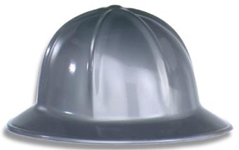 Silver Plastic Construction Helmet