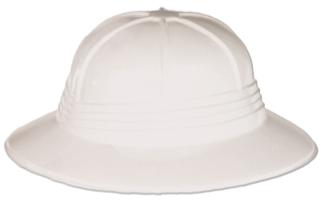 White Plastic Sun Helmet