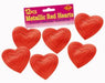 4.5-Inch Metallic Red Hearts, 12-Pack