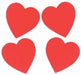 4-Inch Red Heart Decorations, 10-Pack
