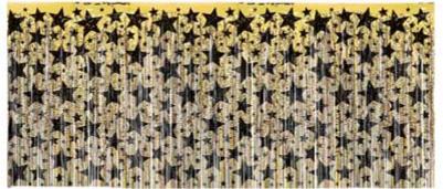 GOLD METALLIC STAR TABLE SKIRT 30"X14'
