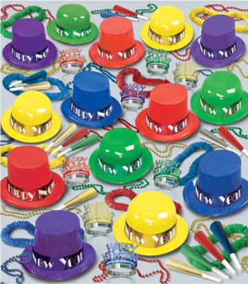 Showtime Deluxe New Year's Party Favor Kit for 100