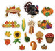 THANKSGIVING CUTOUTS 16/PKG 2 SIDED PRNT