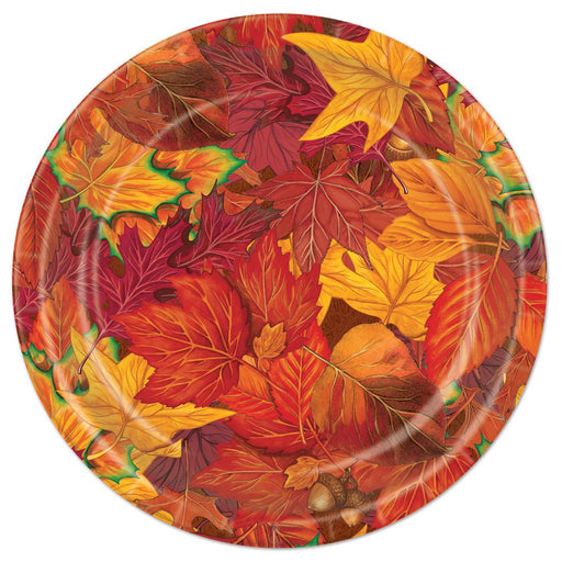 ASSIETTES FEUILLES D'AUTOMNE 9" 8/PAQ