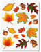 Large Fall Leaf Stickers, 4 Sheets per Pack