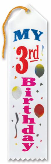 Ruban de récompense pour mon 3e anniversaire, 5 x 20 cm
