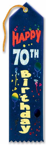 Ruban de récompense pour 70e anniversaire, 5 cm x 20 cm