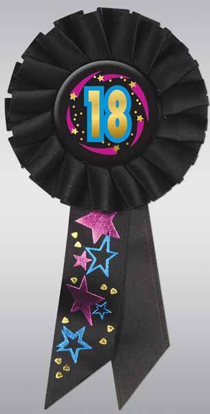 Age 18 Deluxe Birthday Rosette