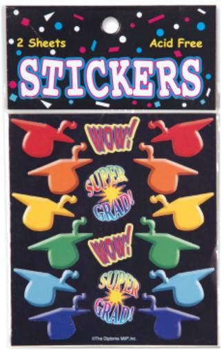 Super Grad Graduation Stickers