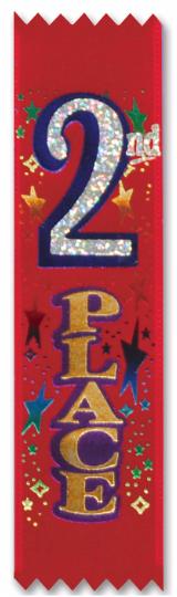 2nd Place Award Ribbons, 10 Pack