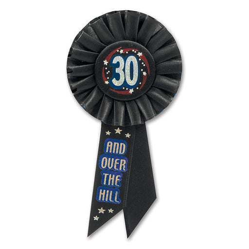 30 & Over-The-Hill Rosette: Perfect Birthday Accessory! (3/Pk)