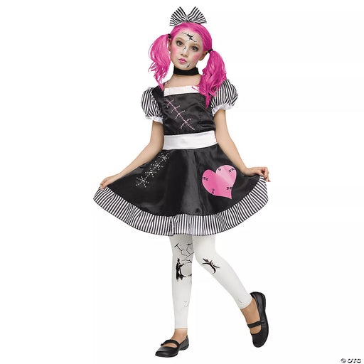 Girl's Deluxe Broken Doll Costume Medium 8-10 (1/Pk)